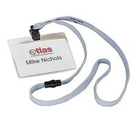 Durable 813910 Pochette Porte-badge Universel avec Lacet Textile Gris pour Insertion Format 60 x 90 mm Plastique Résistant