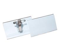 Durable Porte-badges 814119 – Boîte de 50 avec pince combi 40 x 75 mm