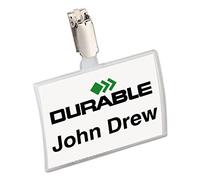 DURABLE Badge Click Fold avec clip – 54 x 90 mm – boîte de 25 G