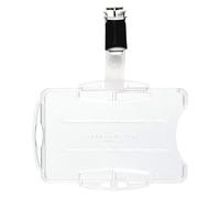 Durable 821819 Boite de 25 Porte-Cartes de sécurité ouvert avec Clip pour 2 Cartes Transparent