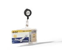 Durable 821919 Boite De 10 Porte-Cartes De Sécurité Avec Clip Pour 2 Cartes 54 X 85 Mm