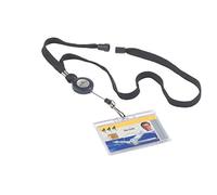 DURABLE Boîte de 10 lacets à enrouleur (sans badge) - noir
