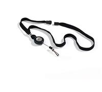 Durable 822301 Lacet Enrouleur Textile Attache Mousqueton Lacet 1cm Large 44cm Longueur Enrouleur 80cm Lot de 10 Assorties