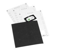 Durable 827201 Lot de 20 étiquettes nominatives en papier recyclé 100% recyclable avec perforation européenne Noir avec étiquettes blanches 40 x 75 mm