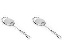 Durable 832710 Style Enrouleur Yoyo Longueur 80 cm Attache Ceinture avec Mousqueton Universel Boîtier Gris Sachet de 1 (Lot de 2)