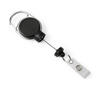 DURABLE Enrouleur pour badge – clip en métal ultra-puissant – 60 cm – noir