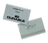 Durable 860419 Pack De 5 Porte-Badges Avec Epingle Torsadée 54 X 90 Mm
