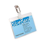 Durable 861219 Pochette Porte-badge Universel Fixation par Clip Métallique pour Insertion Format 60 x 90 mm Plastique Résistant Transparent Boîte de 5