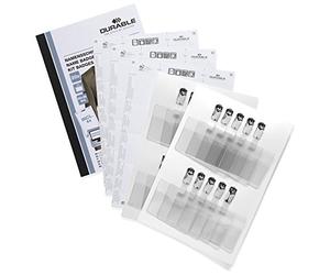 Durable 869500 Badgemaker Pack Tout-en-un 20 Porte-badges avec Clip 60 x 90 mm + 3 Planches d'insertions