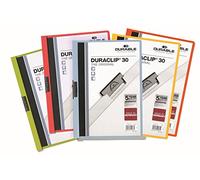 Durable 999109940 DURACLIP® 30 Lot de 5 Chemises de présentation à clip A4 30 feuilles Assortis