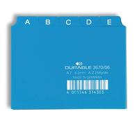 Durable A7 Index Card Set Includes Printed A-Z Tabs Blue Made of Strong PV