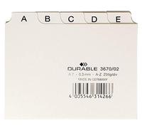 Durable A7 Index Card Set Includes Printed A-Z Tabs White Made of Strong P