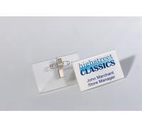 Durable Badge combi - 40 x 75 mm - Transparent - Lot de 50