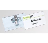 Durable Porte-badges Eurobadge Pince combi Format 54 x 90 mm Boîte de 50