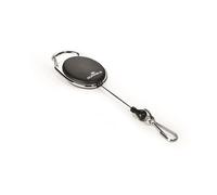 Durable BADGE REEL WITH SNAP HOOK, Badge avec yoyo, noir, 1 pièce(s), métal