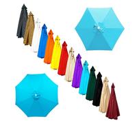 Durable Beige Parasol Replacement Canopy 2.5m/2.7m/4.0m - Fits 6/8 Ribs Garden Umbrella Ideal for Yard Beach & Patio Weather-Resistant Cover Only