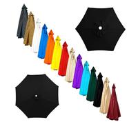 Durable Beige Parasol Replacement Canopy 2.5m/2.7m/4.0m - Fits 6/8 Ribs Garden Umbrella Ideal for Yard Beach & Patio Weather-Resistant Cover Only