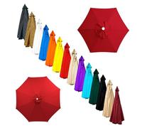 Durable Beige Parasol Replacement Canopy 2.5m/2.7m/4.0m - Fits 6/8 Ribs Garden Umbrella Ideal for Yard Beach & Patio Weather-Resistant Cover Only