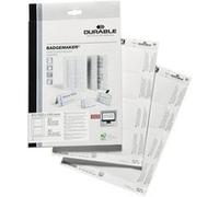 DURABLE - Blanc - 122 x 150 mm - 150 g/m² - 40 carte(s) (20 feuille(s) x 2 cartes pour badges G