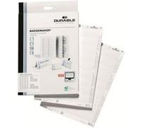 DURABLE - Blanc - 30 x 60 mm - 150 g/m² - 540 carte(s) (20 feuille(s) x 27) cartes pour badges - pour P/N: 8006-19, 8009-19, 8606-19 G