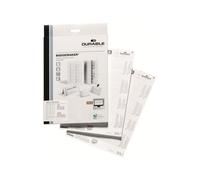 DURABLE - Blanc - 40 x 75 mm - 150 g/m² - 240 carte(s) (20 feuille(s) x 12 cartes pour badges - pour P/N: 8116-19, 8120-19, 8122-19, 8124-19, 8128-58, 8157-19, 8180-00, 8601-19, 8608-19