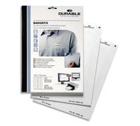 DURABLE Boîte 240 Badges adhésifs Badgefix en tissu imprimables - H40 x L75 mm