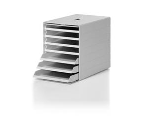 Durable Boîte de tiroir 7 tiroirs avec clapet frontal escamot. gris H322xl250xP365 mm DU Quantité:1