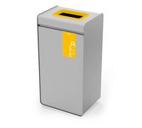 DURABLE - Borne de tri sélectif DURASORT - Collecteur de tri plastique - Borne 55L - Seau intérieur amovible - Ouverture push-to-open - En acier - Pictogramme inclus - Jaune - 1 pièce - 321204