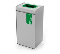 DURABLE - Borne de tri sélectif DURASORT - Collecteur de tri pour le verre - Borne 55L - Seau intérieur amovible - Ouverture push-to-open - En acier - Pictogramme inclus - Vert - 1 pièce - 321205