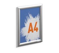 DURABLE - Cadre Clipsable A4 OUTDOOR - Porte-Affiche Aluminium - Étanche IPX4 & Anti-UV - Fixation Murale - Portrait & Paysage - Zones Humides - Commerce, Hôtel - Argent - 1 pièce - 506123