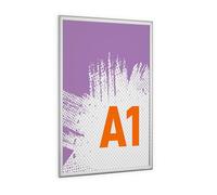 Durable Cadre clipsable étanche Outdoor A1 en aluminium, Argent, 506023 | Porte-affiche mural étanche IPX4, film PET anti-UV, portrait ou paysage, affichage extérieur, zones humides, commerce, hôtel
