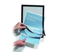 DURABLE Cadre d'affichage A4 noir - Pochette Duraframe adhésive, plastique résistant