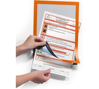 DURABLE Cadre d'affichage DURAFRAME® A4 Grand conditionnement, 10 pc, Orange, 488209