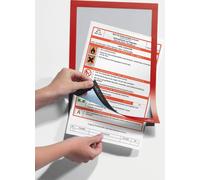 DURABLE Cadre d'affichage DURAFRAME® A4 Grand conditionnement, 10 pc, Rouge, 488203