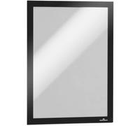 DURABLE Cadre d'affichage DURAFRAME® 487201 – Pochette adhésive repositionnable A4 Noir (Lot 2)