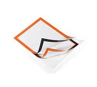 Durable 487209 Duraframe Pochette Cadre d'Affichage Dos Adhésif pour Document A4 Orange Sachet de 2
