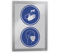 Durable Cadre d'information durable Duraframe Magnetic (cadre magnétique A4 pour surfaces métalliques) 10 pièces argent 486923 Argent G