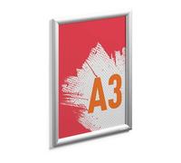 Durable Cadre pliable en aluminium A3, Argenté, 503423 | Porte-affiche pour vos documents, fixation adhésive et vis inclus, ouverture sur 4 côtés, lisibilité optimale, anti-UV