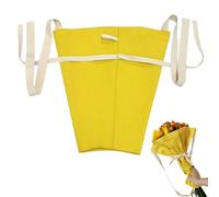 Durable Canvas Carrier, Floral Bouquet Tote, 14.9x14.1x0.19 inches Bag with Reinforced Handle, Thick Cotton Fabric Storage Sack, Elegant Plain Style Gift Wrap, Festival Dating Home Decor Use