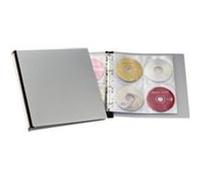 Durable CD/DVD Album 96 - Classeur à anneaux pour CD - capacité : 96 CD/DVD - argent G