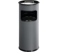 DURABLE Cendrier rond en métal 17L avec sable, Gris, 333058