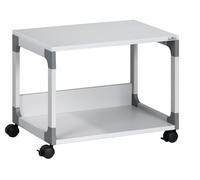 Durable Chariot de Bureau System Multi Trolley 48, Gris, 371010 | Meuble multifonction mobile, 2 tablettes fixes, coins renforcés fibre de verre, 600 x 477 x 432 mm, Made in Poland