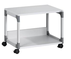 Durable Chariot de Bureau System Multi Trolley 48, Gris, 371010 | Meuble multifonction mobile, 2 tablettes fixes, coins renforcés fibre de verre, 600 x 477 x 432 mm, Made in Poland