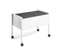 Durable Chariot pour 100 Dossiers Suspendus A4, gris, 308210 | Desserte mobile en tôle d'acier, avec 4 roulettes dont 2 freins, 76 x 59,2 x 42,5 cm, rangement bureau