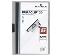 Durable Chemise à clip A4 Duraclip en PVC - 30 feuilles - Gris