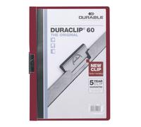 Durable Chemise à clip A4 Duraclip en PVC - 60 feuilles - Rouge