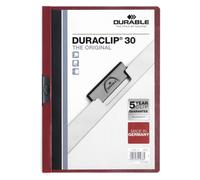DURABLE Chemise à clip DURACLIP® 30 A4, Rouge foncé, 220031