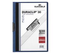 DURABLE Chemise à clip DURACLIP® 30 sachet libre-service, 5 pc, Bleu foncé, 222707