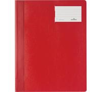 DURABLE Chemise à lamelles avec couverture A4+ opaque, Rouge, 250003