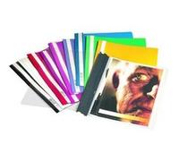 DURABLE Chemise de présentation à lamelles A4+ - gouttière de passage - couverture pvc transparente Rouge